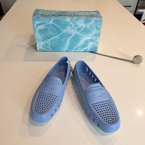 Foam Men's Fashion Light Blue Boat Shoes 10.5